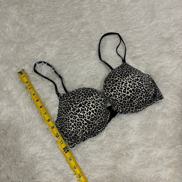 Victoria's Secret Very Sexy Push Up Bra Gray Leopard Print 32DD - Picture 2 of 8